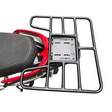 【新北新莊箱架屋】勁豪 後架 外送架 LTS125 機車載貨架 座墊可開 可載人 附鎖附支架組及快拆蝶帽&止滑螺母, 1套, 黑色