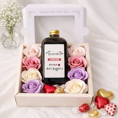 발렌타인 화이트데이 선물 어린이집선생님 유치원 졸업 플라워박스 커피세트, 1세트, 화이트데이 플라워박스