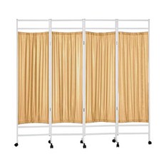 이동식 파티션 접이식 커튼 진료실 사무실 가림막, J. 노란 4 팬 2 미터 길이  1.8 미터