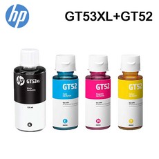 HP GT53XL GT52 墨水瓶, Black, Cyan, Magenta, Yellow, 1套