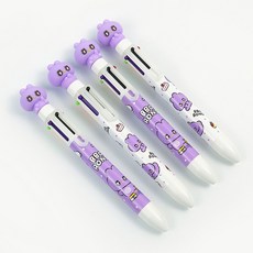 핑크풋 귀여운 뽀롱이 피규어 6색 볼펜, 상세페이지 참조, 1개