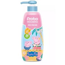 博寶兒 Probo 兒童洗髮沐浴露 佩佩豬 奧特曼 TAYO 卡通授權 植萃溫和配方, 1個, 柔護洗髮露-佩佩豬500ml〝粉