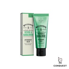 【CONQUEST】英國 The Scottish Fine Soaps Company 香根草檀香鬍後霜 鬍後乳，舒緩保濕，展現男士魅力, 75ml, 1個
