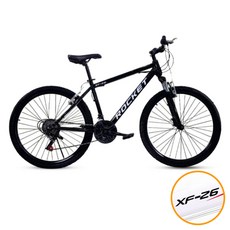 닥터바이크 26인치 MTB 자전거 XF-26S 21단 26인치, 1개, 66.4cm, 블랙-완조립