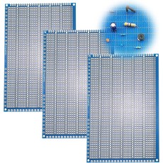 YUNGUI PCB 프로토보드 DIY 전자 및 납땜 키트용 3팩 프로토타입 보드 가능한 브레드보드4인치 X 6인치 파란색 4인치