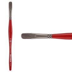 Borciani e Bonazzi Unico 실버 합성 시리즈 812 페인트 브러시 Filbert 0 - 이탈리아에서 수작업으로 제작된 미디엄 핸들 페인트브러시 동물 실험, 12