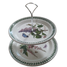 포트메리온 보타닉 가든 2단 케익 스탠드 20cm + 25cm, 혼합색상, 1개