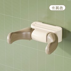 寶寶站立洗澡神器嬰幼兒小孩洗屁沐浴屁股輔助支架兒童防滑屁屁, 卡其色【貼牆上 收納方便】, 1個