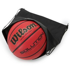 윌슨 남녀 공용 스포츠 드로스트링 가방 WTEG22O05, 1개, 블랙