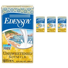 Eden Foods 無糖豆漿, 4個, 946ml
