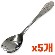 상일 (해피)아동용 수저포크겸용 x(5개) 스텐 숟가락, 1개, 본상품선택