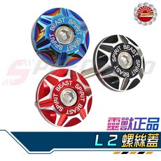 Speedmoto 靈獸 M6 裝飾螺絲蓋 鍍鈦 電鍍 摩托車 裝飾片, 1個, L2款(單顆),黑色