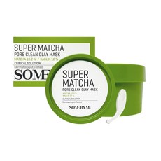 Somebymi 植萃 溫和清潔毛孔 深層淨化調理 打造細緻平滑肌, 1個, 超級抹茶毛孔清潔泥膜100g (1074