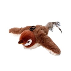 電動抖抖鳥 貓玩具 逗趣電動設計 柔軟絨毛材質 貓咪互動玩具, 麻雀, 1個