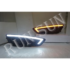 RUN SUN 車燈 全新福特 16-18 FOCUS MK3.5 LED 上光柱雙色日行燈 方向燈, 1個