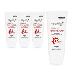 웰빙헬스 예쁜얼굴 썬크림 SPF50+ 자외선차단 메이크업베이스, 4개, 50ml