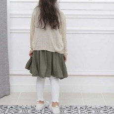 아동 흰색 레깅스 치마 레이어드 예쁜 쫄바지 패션 iri+43458Af