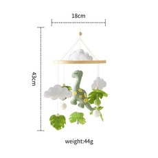 掛生兒睡牀新生兒嬰兒牀新生0搖鈴恐龍龍牀森林玩具鈴安撫鈴歲寶, 1個, 樑龍毛氈牀鈴:如圖所示