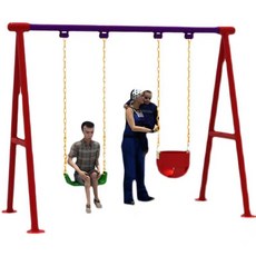 야외 캠핑 흔들그네 2인용 펜션 해먹 안전그네 미끄럼틀 유치원 의자 테라스 벤치 발코니, 실버