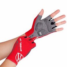 wheel up 자전거장갑 스포츠 로드자전거 싸이클 여름 라이딩 반장갑, 레드