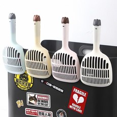 고양이 손잡이 모래삽 대형 1P 펫 청소 도구 관리 모래 삽 화장실 용품 삽구 슬림 거기, 옐로우