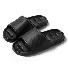 쏠트홍 미끄럼방지 물빠짐 EVA 욕실화, 블랙, 1개