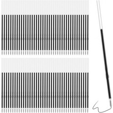 볼펜심 규격 전용 부드러운 100개 볼펜 잉크 리필 돌돌이 4.2인치 검은색 클릭 펜 매끄러운 필기 중간 굵기 일기장 사무용품 학교용품, 볼펜심 규격 전용 부드러운 100개 볼펜 잉크 리필 돌