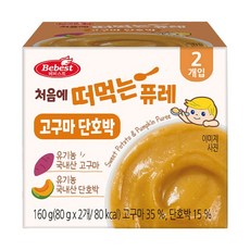 처음에 떠먹는 퓨레 부드러운 식감(소비기한 임박제품 특가할인), 160g, 고구마단호박, 1개