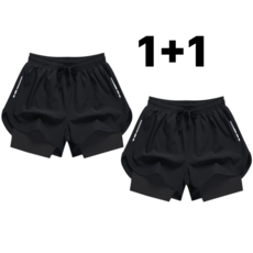 올리즌 남자 투인원 레깅스 반바지 2종세트