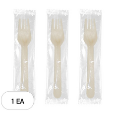 나무포크 개별포장, 1개, 300개입