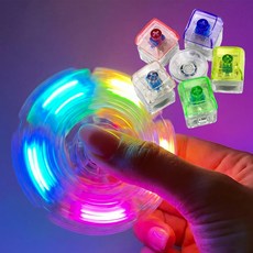 이지유 LED 스피너 키캡 키링 5구 레인보우 딸깍이 회전 피젯 키보드 틱톡 선물, 1개, 혼합 1개, 혼합