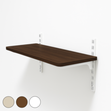 아텍스 철제 시스템 벽선반 나무선반 팬트리 베란다, 1단, 월넛