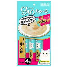 CIAO 啾嚕肉泥多口味貓咪零食 (鮪魚/干貝/化毛配方) 日本國產, 56g, 1套, SC-141(鮪魚+柴魚片)