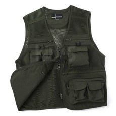 Kinos 등산조끼 경량 메쉬 레저 조끼 그린 L