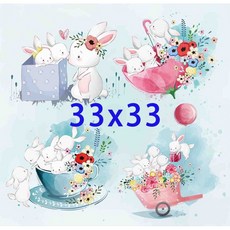 可愛動物蝶谷巴特餐巾紙/藝術紙, 1個, 33x33 大圖