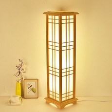 한옥등 등 좌식 원목 거실 카페용 스탠드 무드등 일본식 플로어, 원목90cm(리모콘)