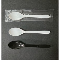 플라스틱 위생 일회용 숟가락 수저 낱개컷팅 개별 포장 1500개 벌크(무포장), 백색, 일반숟가락176mm, 1매 개별포장(낱개)1500개