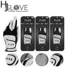 HJ 플렉스 실리콘 합피 골프장갑 남성 왼손착용 3장묶음 땀과 수분에 강한 40년장갑명가HJ, 3개, 화이트