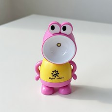 [블룸허브} 귀여운 개구리 LED 미니조명 독서등 캠핑등 수유등 인테리어 무드등 아이방조명 선물용, 핑크