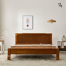 여명흙침대 (확장형) 황토볼 통 흙침대 퀸 Q (통)침대, 나무색