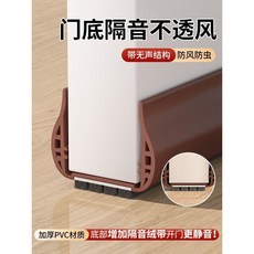門底隔音不透風 臥室房門靜音密封條 門縫防風防蟲, 1個, 1條白色裝*長93cm【高品質絨帶/新升