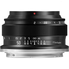 TTArtisan 50mm F2 E-마운트 MF 단일 초점 렌즈 풀사이즈 소니 E 호환 수동 미러리스 카메라 컴팩트 가벼운 대구경 스냅인물 촬영 검정, ニコンZ, Black
