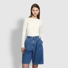 JAJU 여 코튼 스트레치 긴팔 티셔츠(WHITE/ MELANGE BEIGE/ GREY/ BLACK) 650372