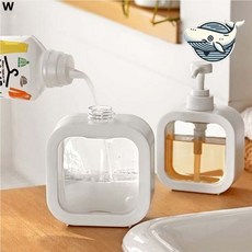 세련된 큐브 샴푸 리필통 300ml 3개 욕실디스펜서 샴푸디스펜서 샴푸통 샴푸용기 욕실용품, 1개, 단일옵션