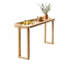 원목 바 테이블 카운터 발코니 창가 매장 카페 업소용, 120x40x105cm