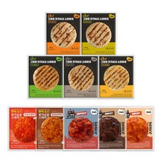 [햇살닭] 닭가슴살 스테이크 맛보기 10종, 10개, 100g
