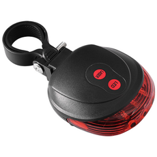 리파니 세이프릭스 자전거 LED 후미등 안전등 라이트 건전지포함, 레드 본품+벨, 1세트