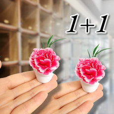 쥬얼포레 납골당 봉안당 꾸미기 소중한분께 국산 핸드메이드 pink 카네이션 미니 화분 미니어처 조화 꽃병 화병 꽃다발 리스, 핑크