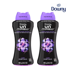 [Downy] [1+1] 다우니 데오도라이저 언스토퍼블 러쉬 680g 대용량 2개 아로마쥬얼 향기 부스터 퍼퓸쥬얼 알갱이 Downy Scented Booster Beads, 1.36kg, 1세트