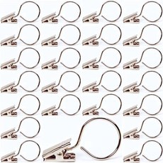 커튼링집게 (내경 2cm) 4컬러 작은사이즈 15파이용, 20개, 그레이